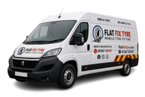 FlatFix Tyre 24/7 mobile tyre fitting service van equipped for roadside assistance and tyre replacement across London