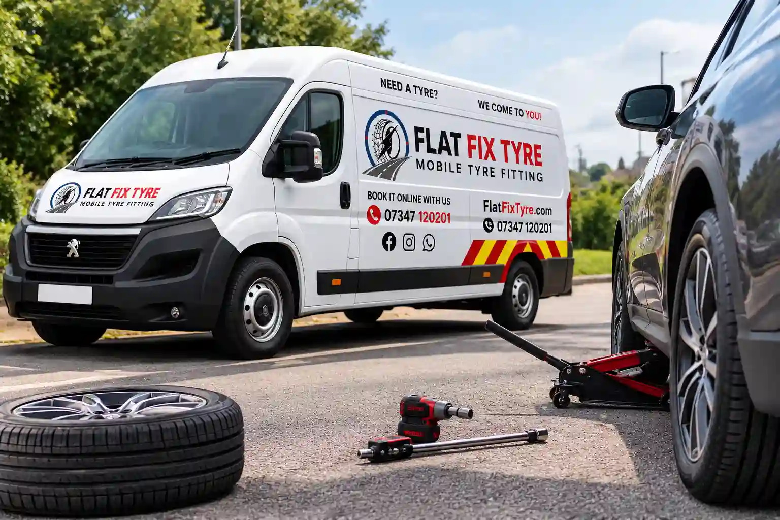 Emergency mobile tyre fitting service in London