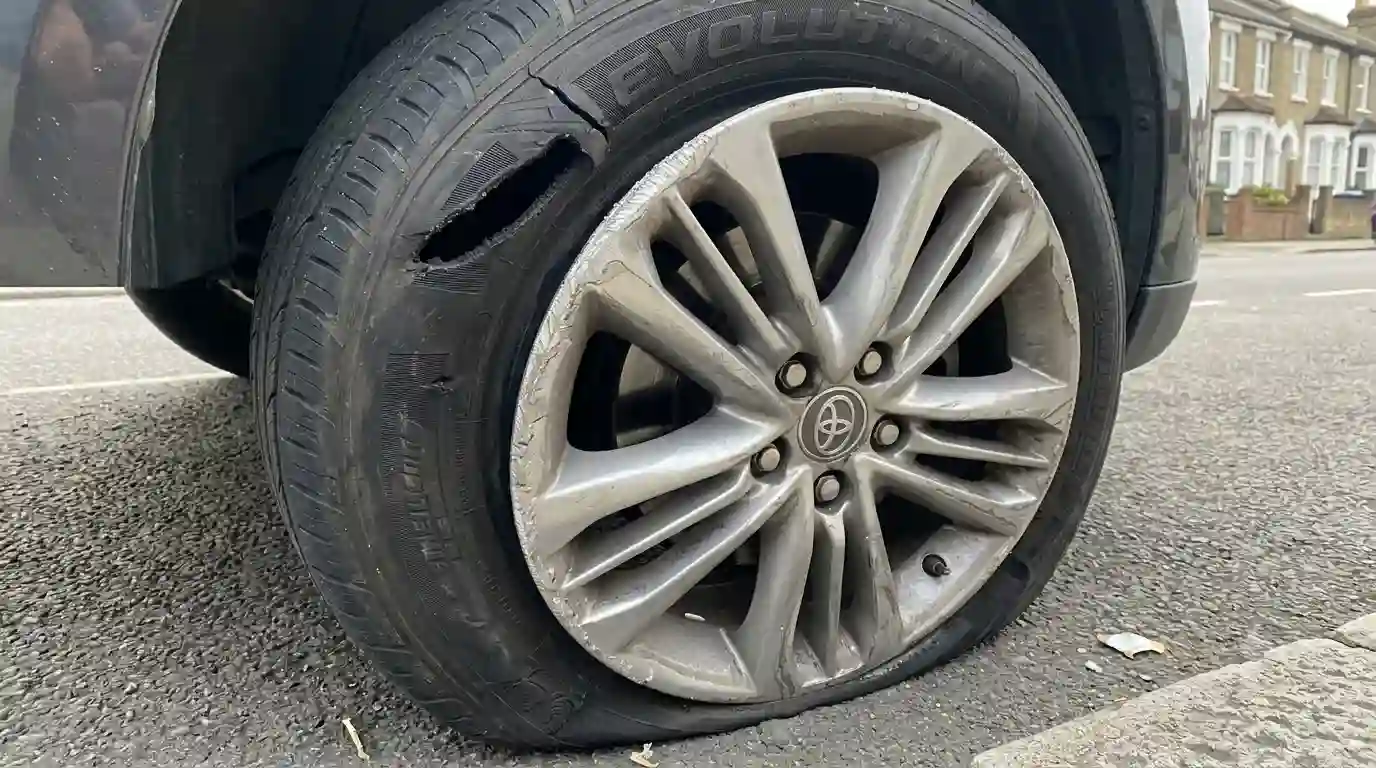 Mobile tyre fitting at a London home driveway